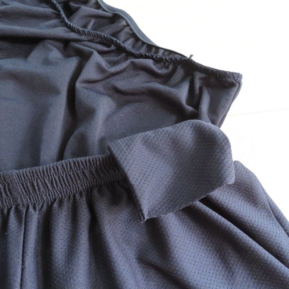 Vintage 90s Y2K Active Running Athletic Shorts M Black Elastic Panty Lined USA - Picture 4 of 6